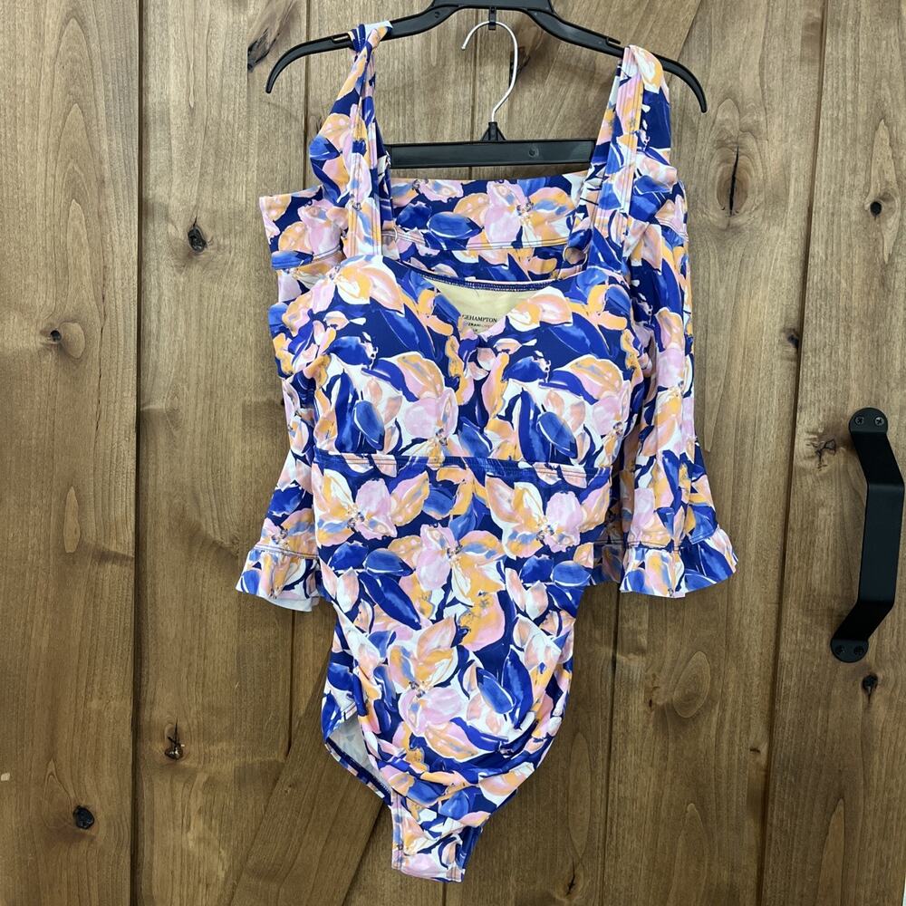 Bridgehampton By Isaac Mizrahi Floral Swimsuit and Skirt Size 12 NWT